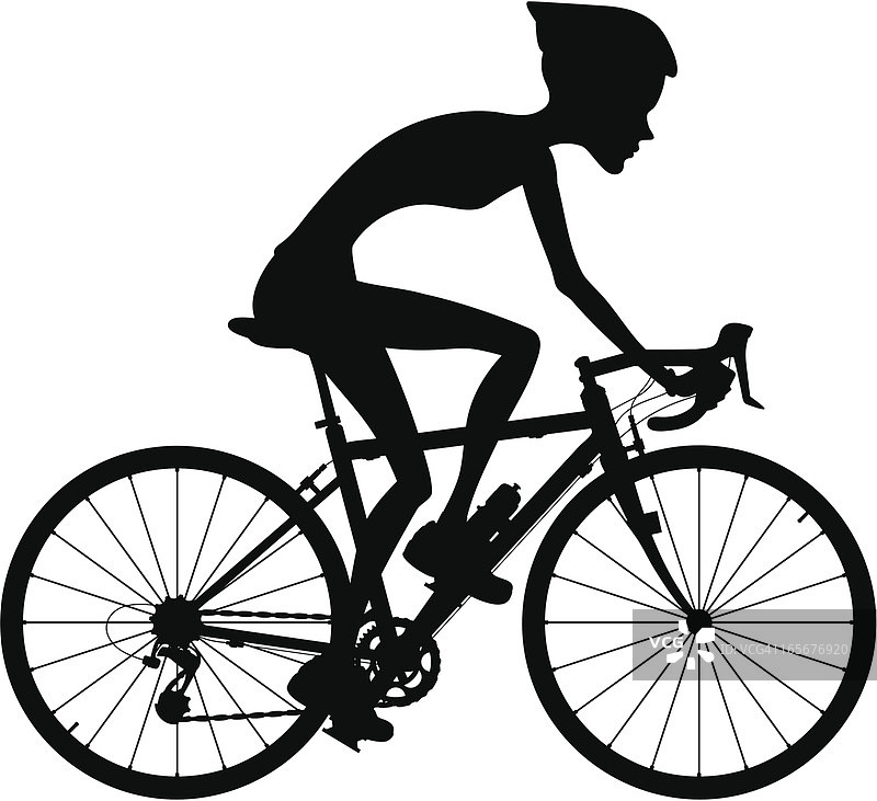 自行车剪影图片素材