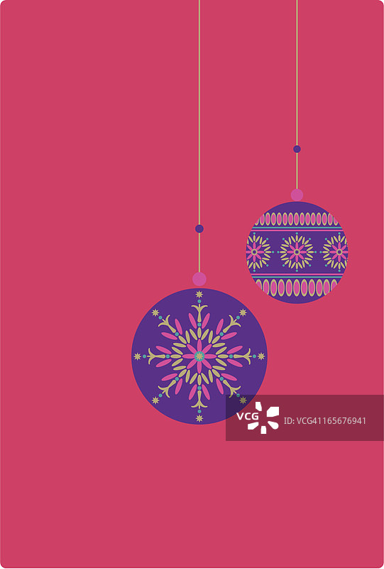 华丽的圣诞悬挂饰品图片素材