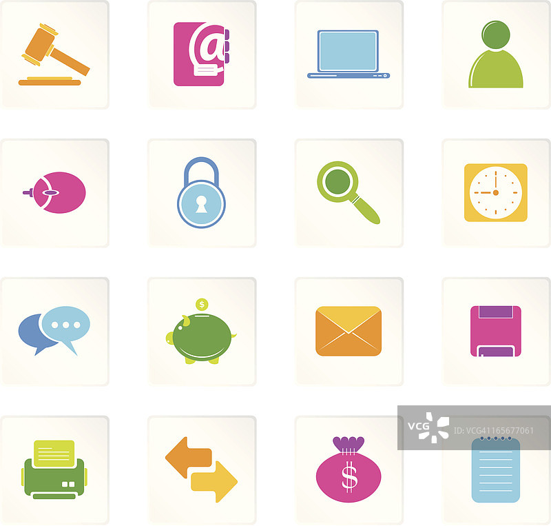 彩色商务办公图标图片素材