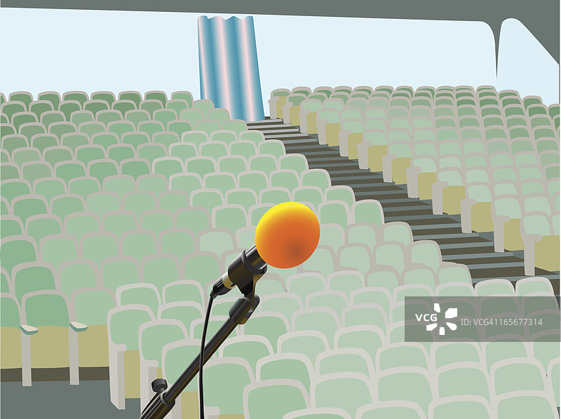 舞台上的麦克风图片素材