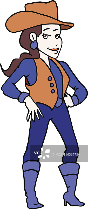 女牛仔的自信图片素材