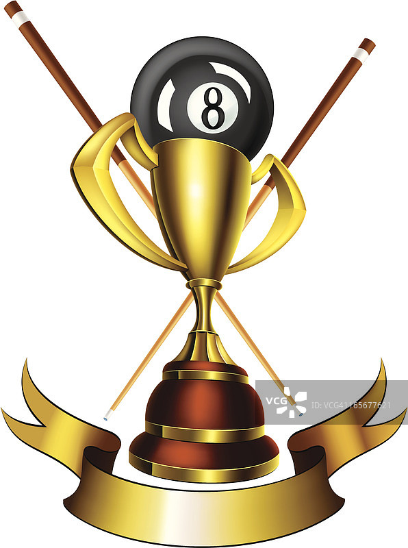 台球金色奖杯图片素材