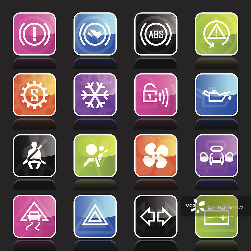 汽车控制指示器Ubergloss图标图片素材