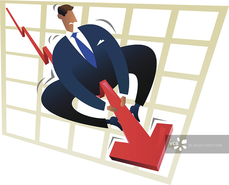 商人驾驭金融动荡图片素材