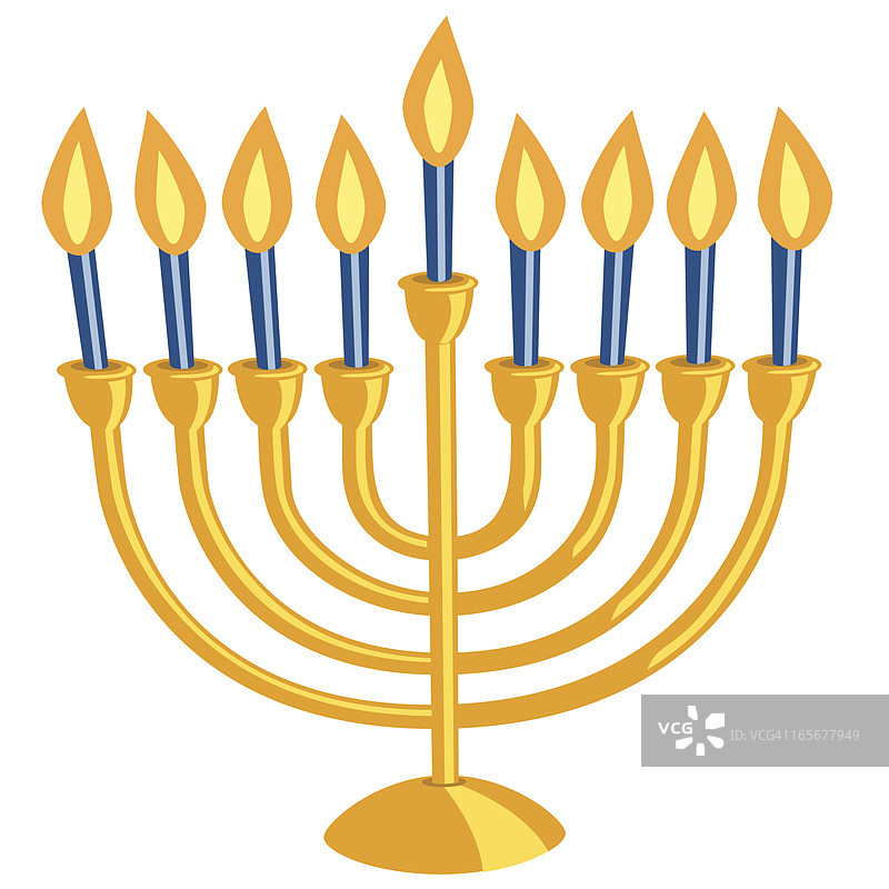 光明节九枝灯台图片素材