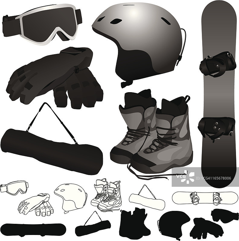 滑雪装备图片素材