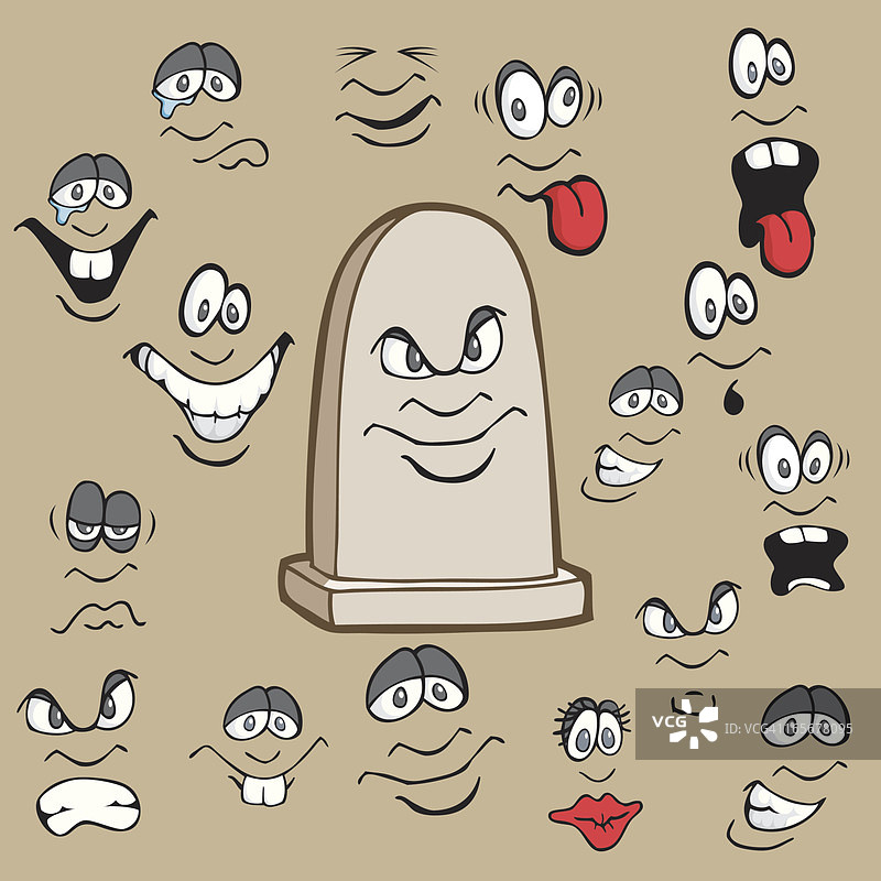 墓碑上的脸图片素材