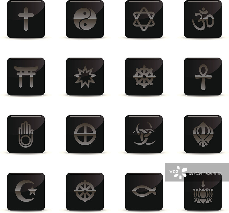 宗教图标黑色系列图片素材