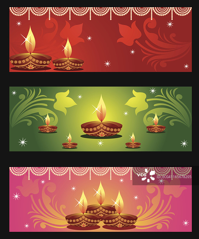 排灯节banner/节日问候图片素材