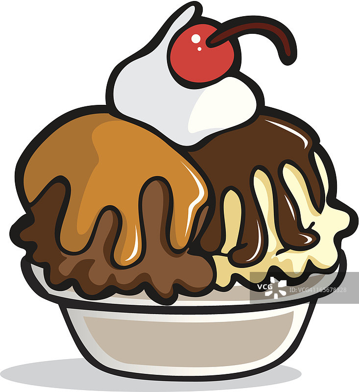 一碗冰淇淋图片素材