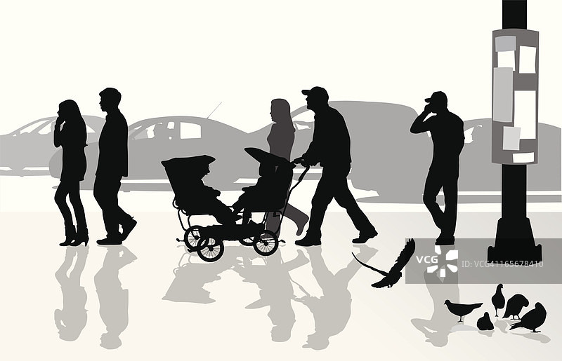 移动剪影矢量图图片素材