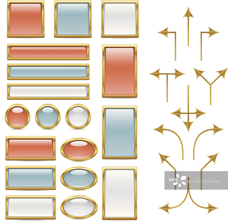 黄铜流程图元素图片素材