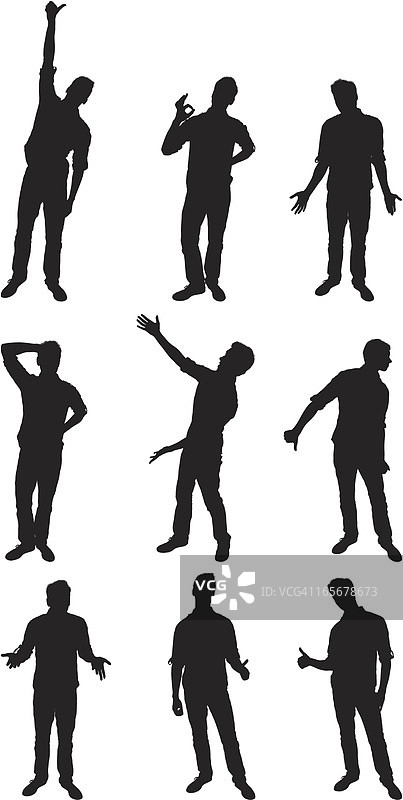 不同姿势的人物图片素材