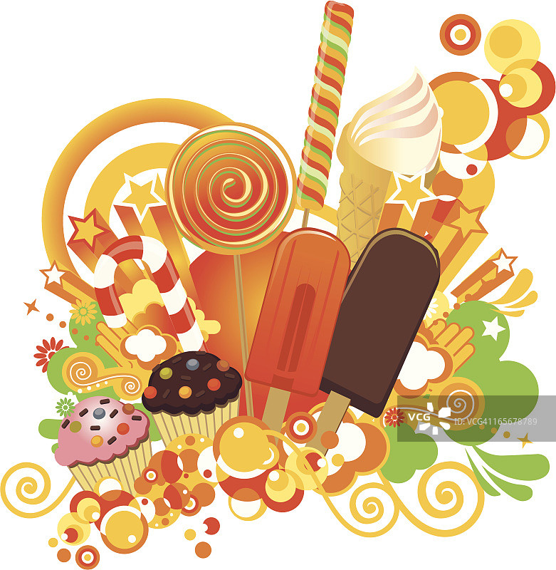 各种糖果的插画图像图片素材