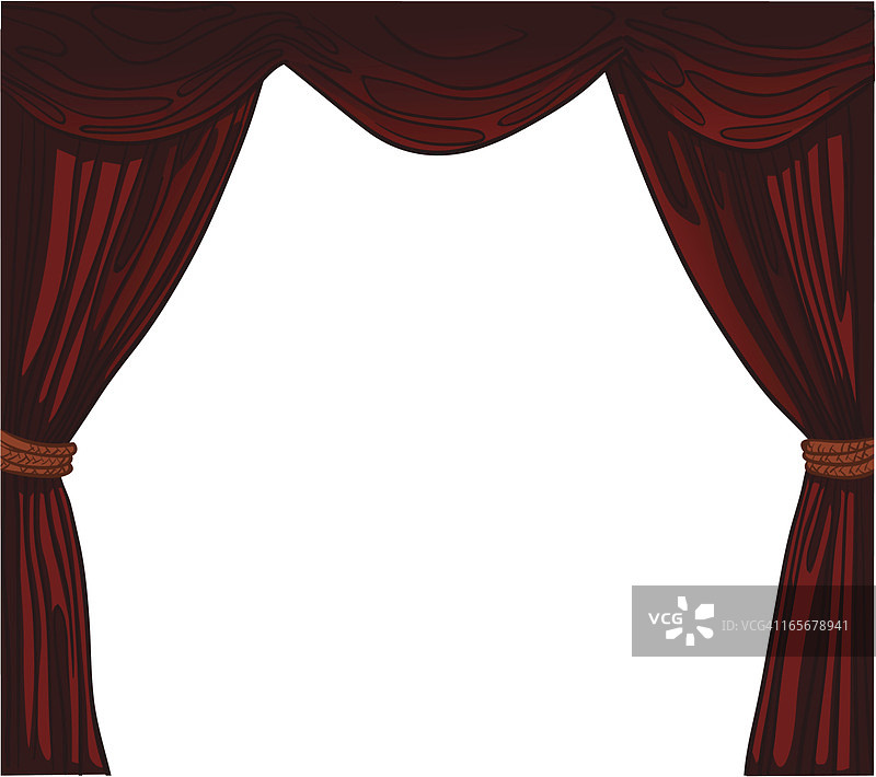 红色天鹅绒剧院幕布图片素材