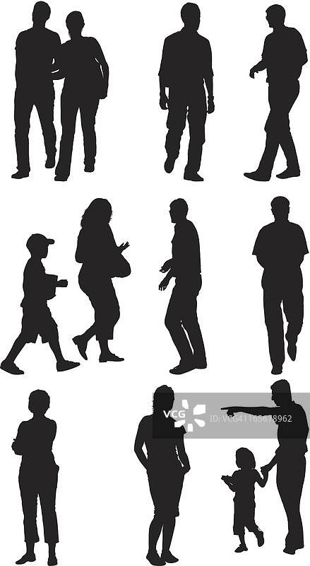 街上行走的人群图片素材