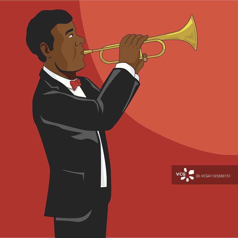 喇叭乐师图片素材