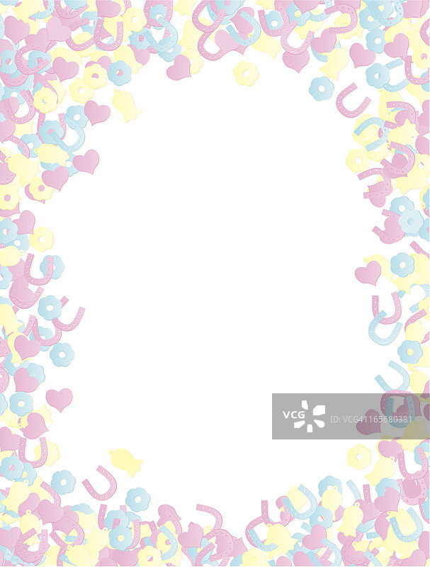 婚礼彩带粉色背景框架图片素材