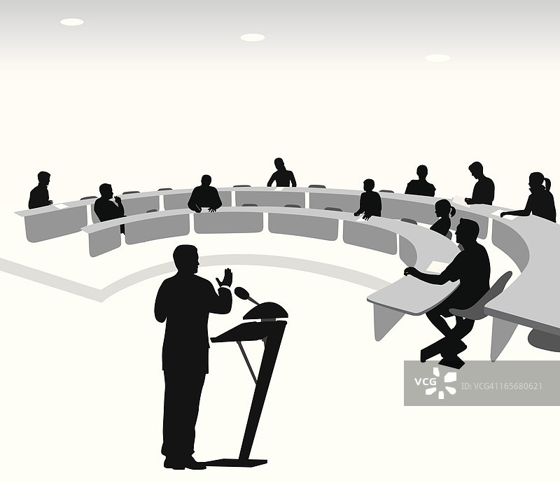 演讲厅矢量轮廓图片素材