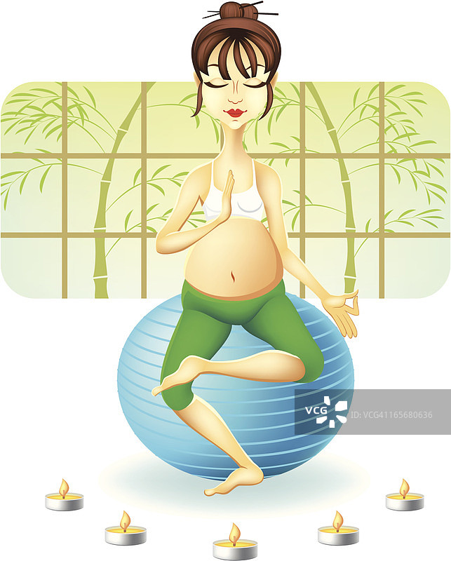 孕妇做瑜伽图片素材