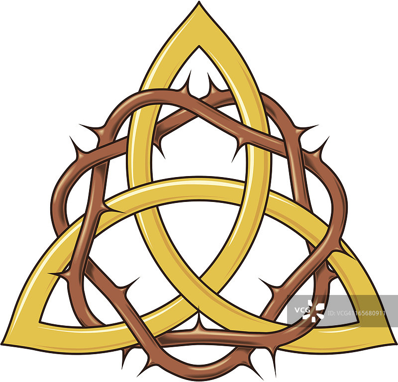 三位一体结中的铁海棠图片素材