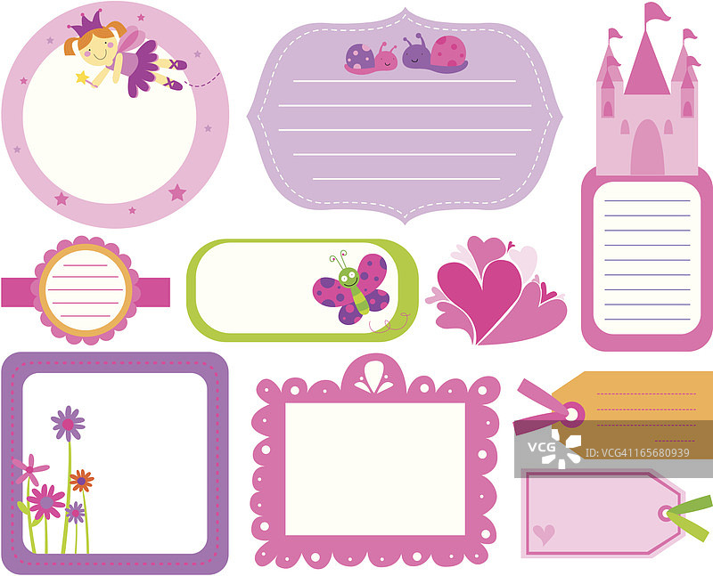 可爱标签图片素材