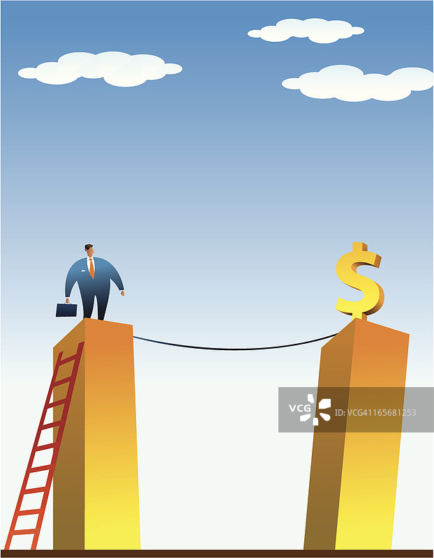 面临金融风险的商人图片素材