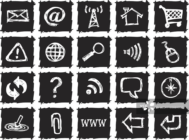 素描图标合集图片素材