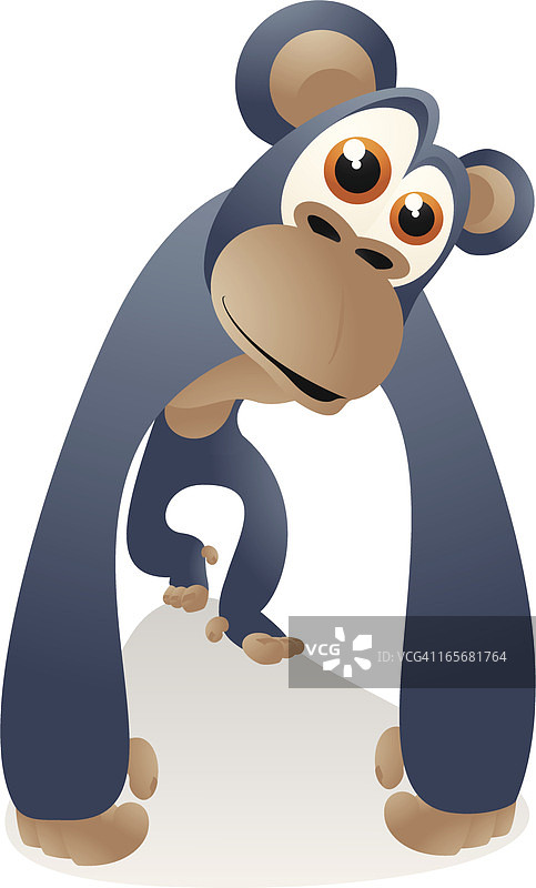 卡通黑猩猩图片素材