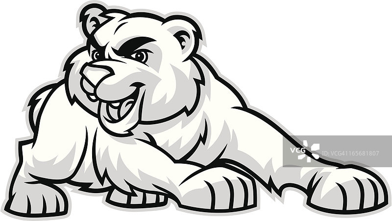 黑白熊吉祥物图片素材