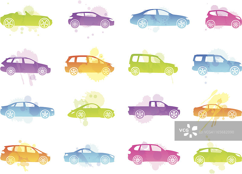 汽车轮廓污渍图标图片素材