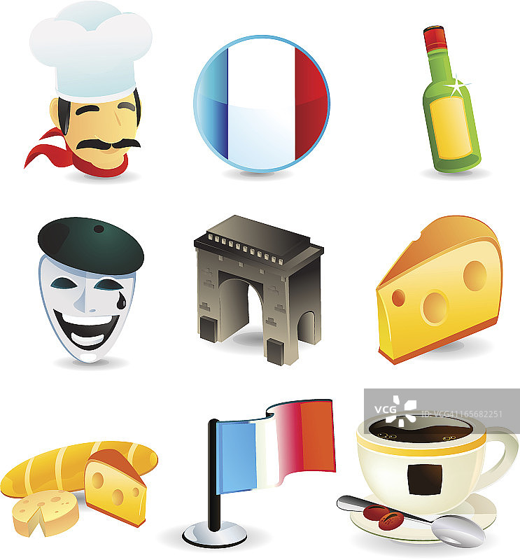 法国图标集图片素材