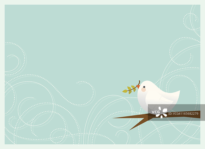 树枝上的和平鸽图片素材