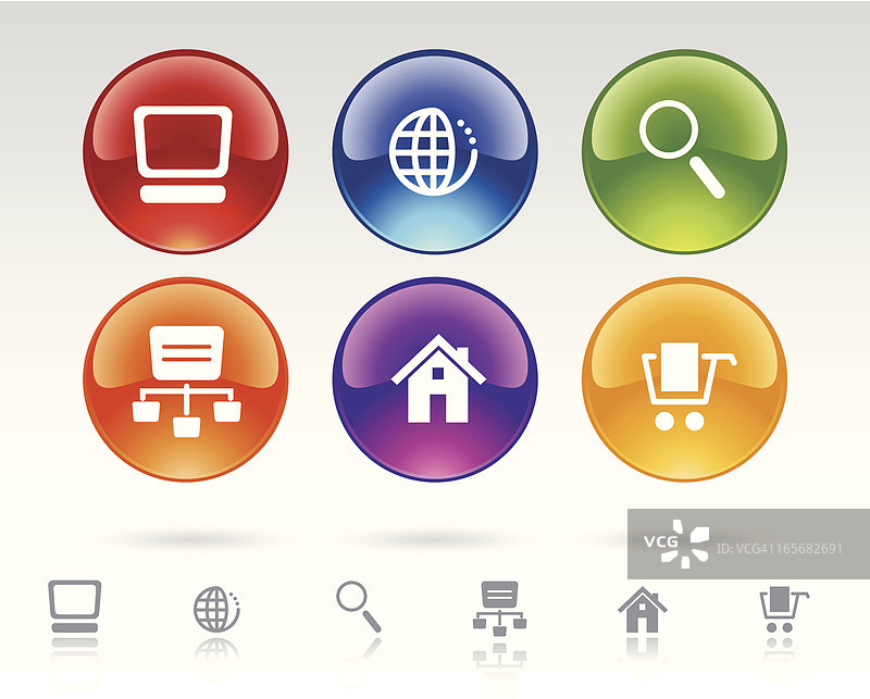 代表互联网用途的按钮图片素材