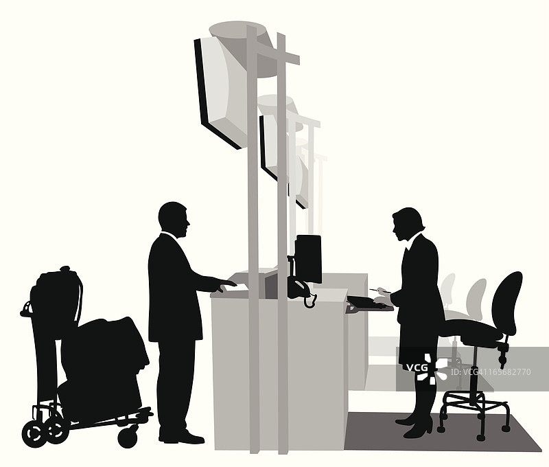 检查行李矢量轮廓图片素材