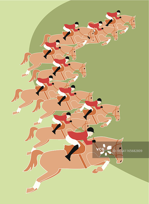 十位跳跃的绅士图片素材