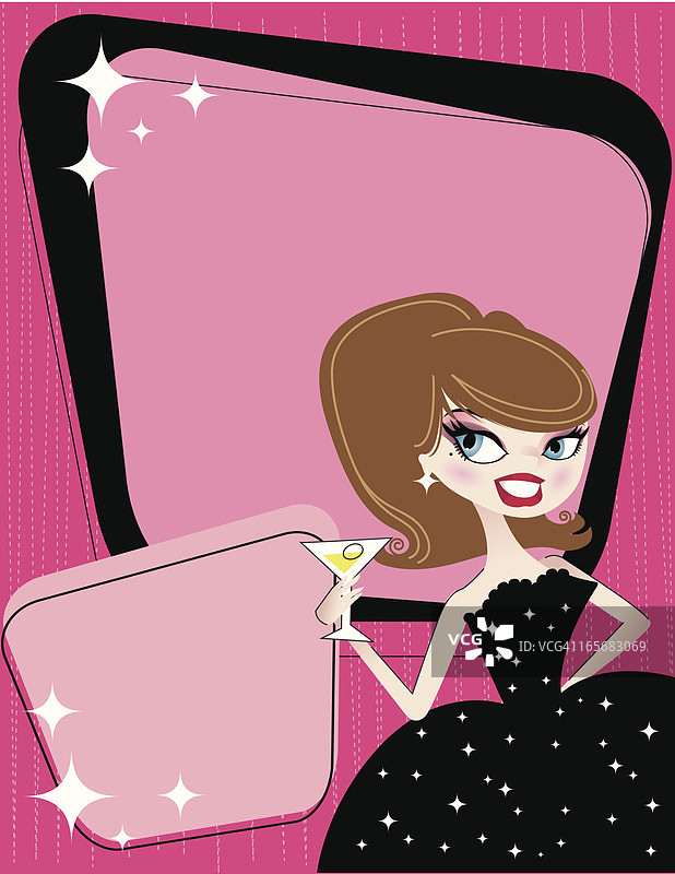 鸡尾酒派对背景边框图片素材