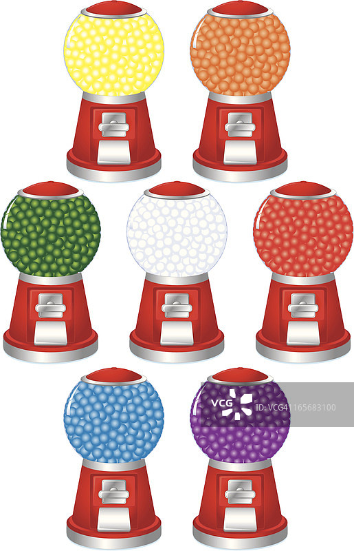 彩色泡泡糖机图片素材