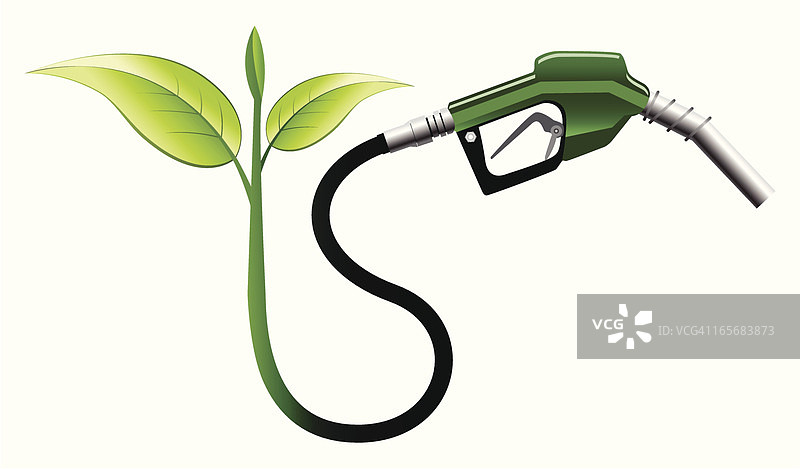 幼苗和燃气喷嘴 - 矢量图片素材