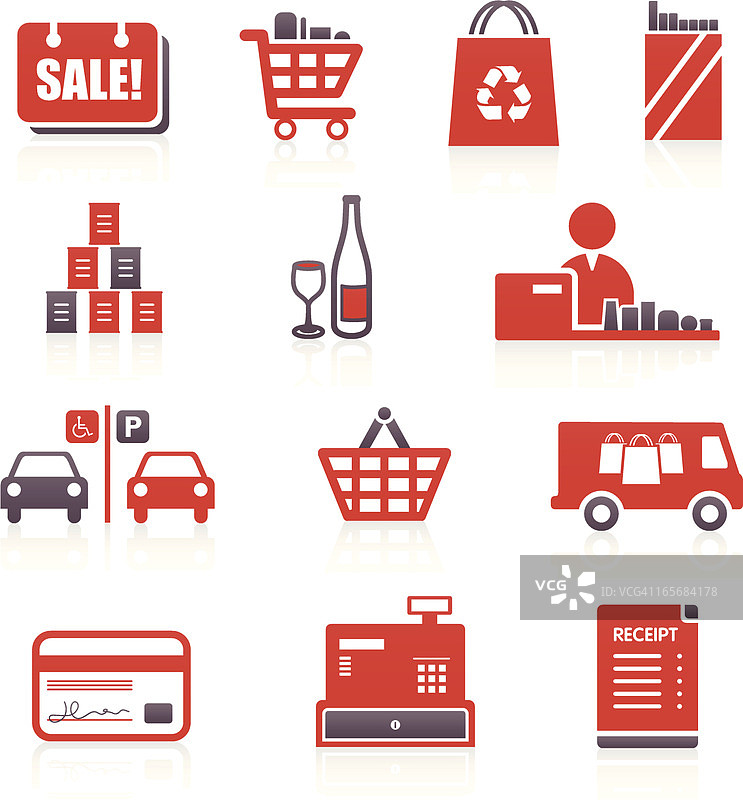 超市购物图标图片素材