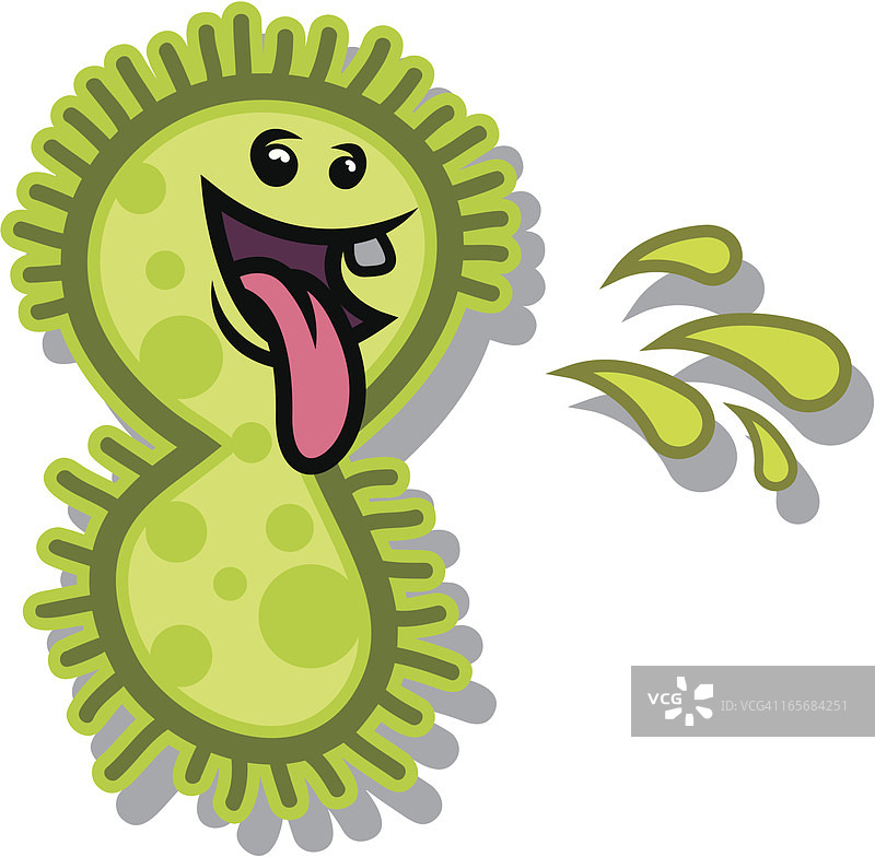 看起来很傻的流感病毒图片素材