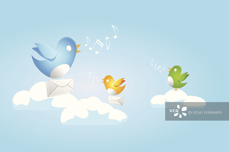 鸣叫的鸟儿图片素材