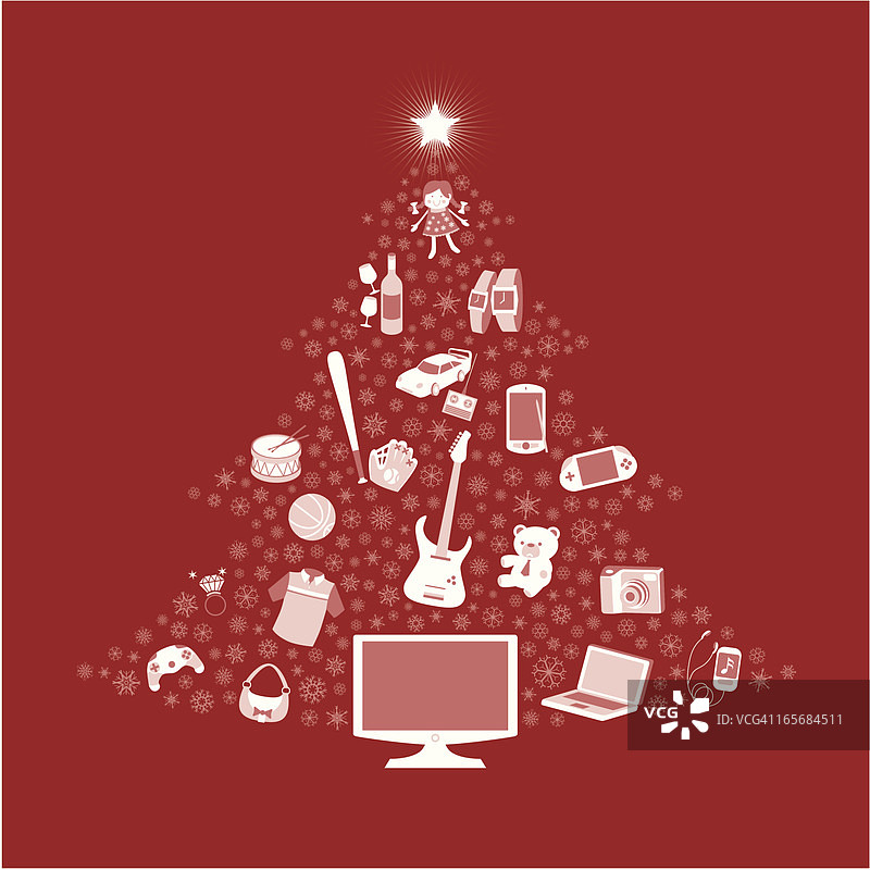 圣诞树与礼物图片素材