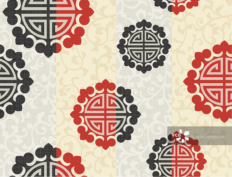 无缝亚洲艺术元素图片素材