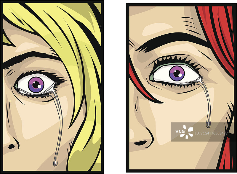 聚焦哭泣的眼睛图片素材