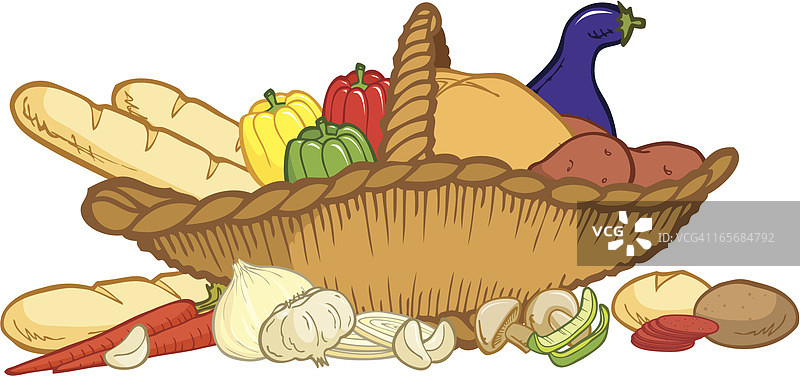 晚餐篮子图片素材