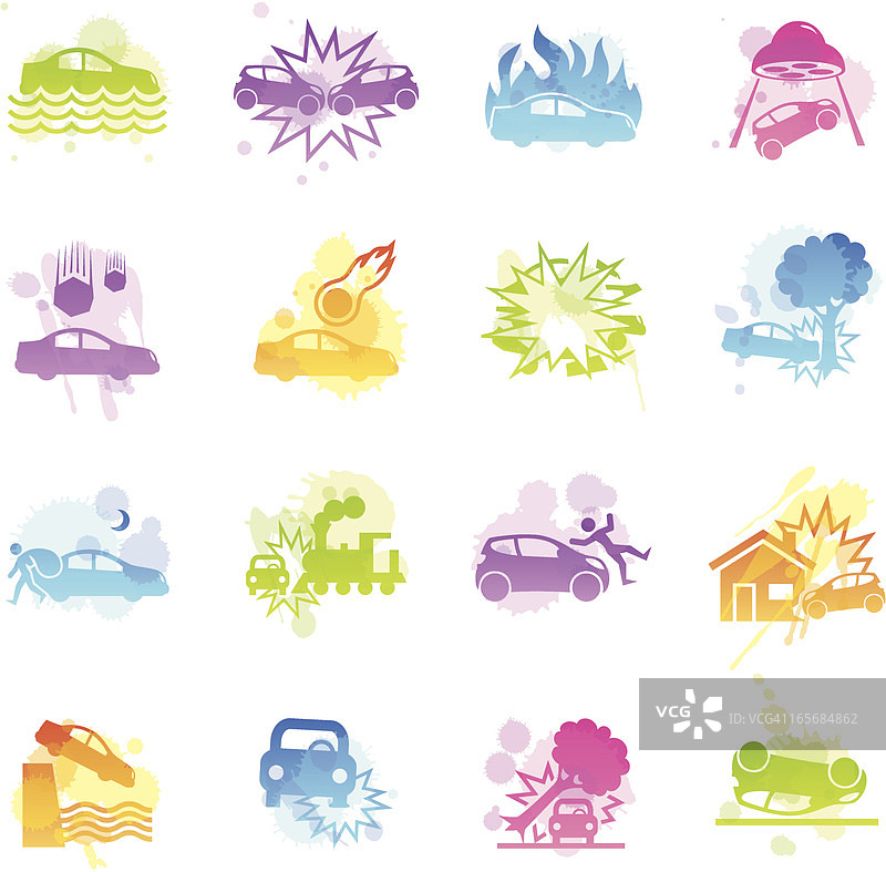 汽车灾难标志图片素材