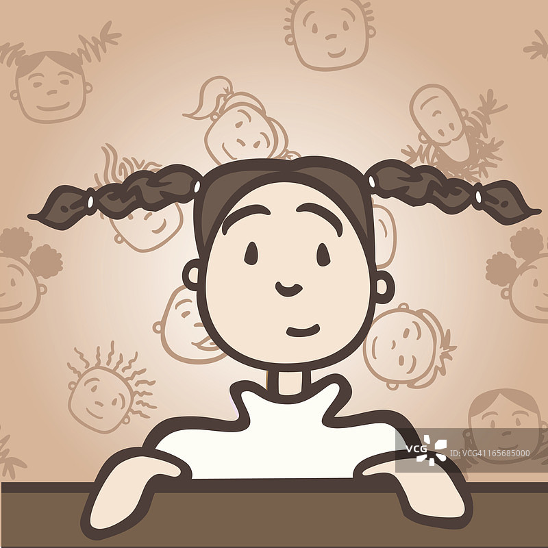 可爱的女孩图片素材