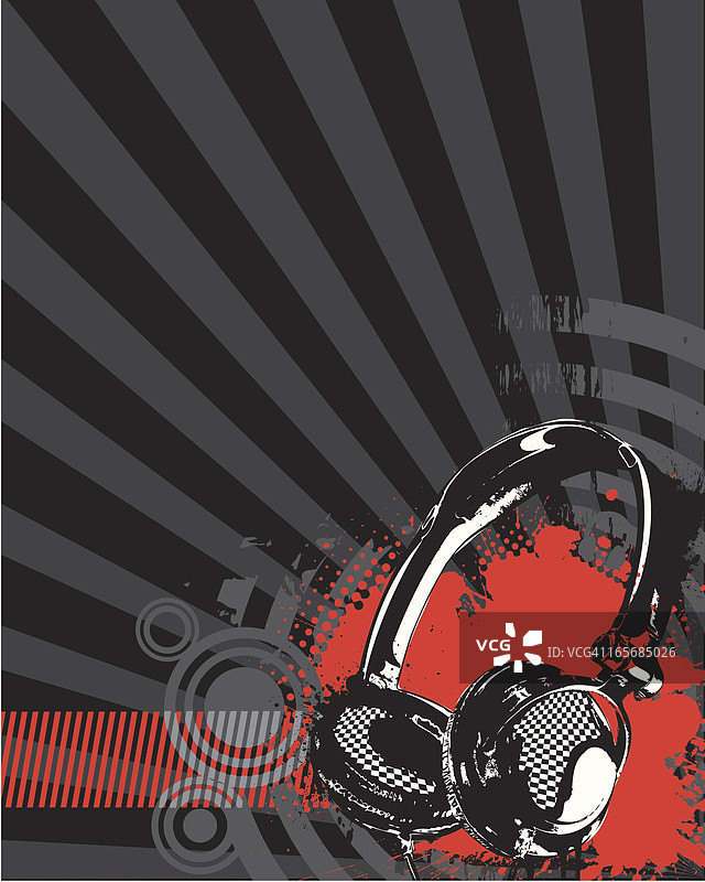 带耳机的音乐主题图片素材