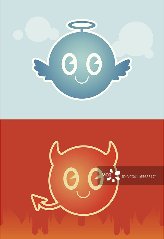 天堂与地狱图标图片素材